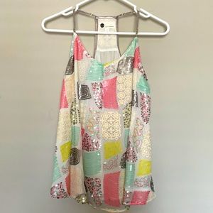 ANTHROPOLOGIE Sequin Swing Cami